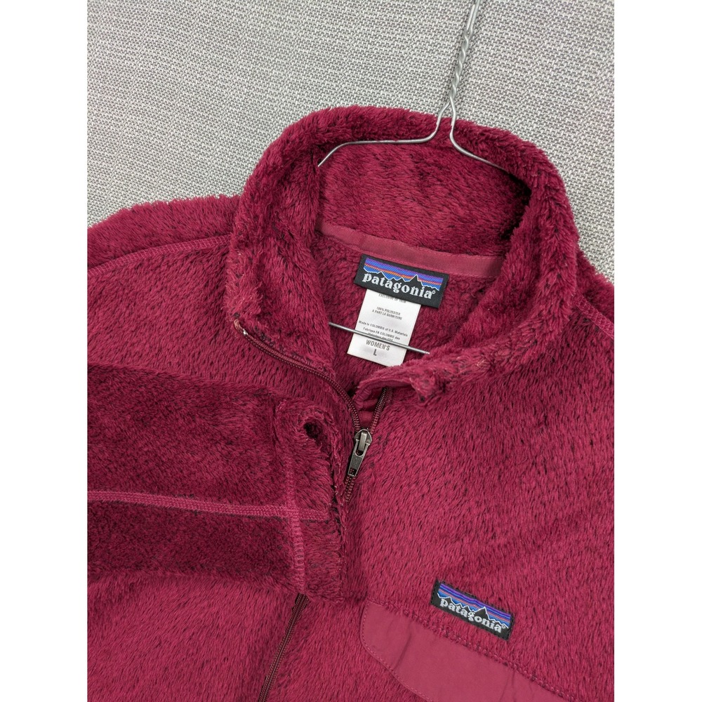 Patagonia Womens Los Gatos Full Zip Fleece Jacket Burgundy Large 25990